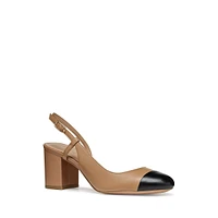 Virnilisa Mid-Heel Slingback Pumps