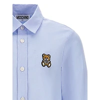 Little Boy's Bear Patch Button-Down Shirt