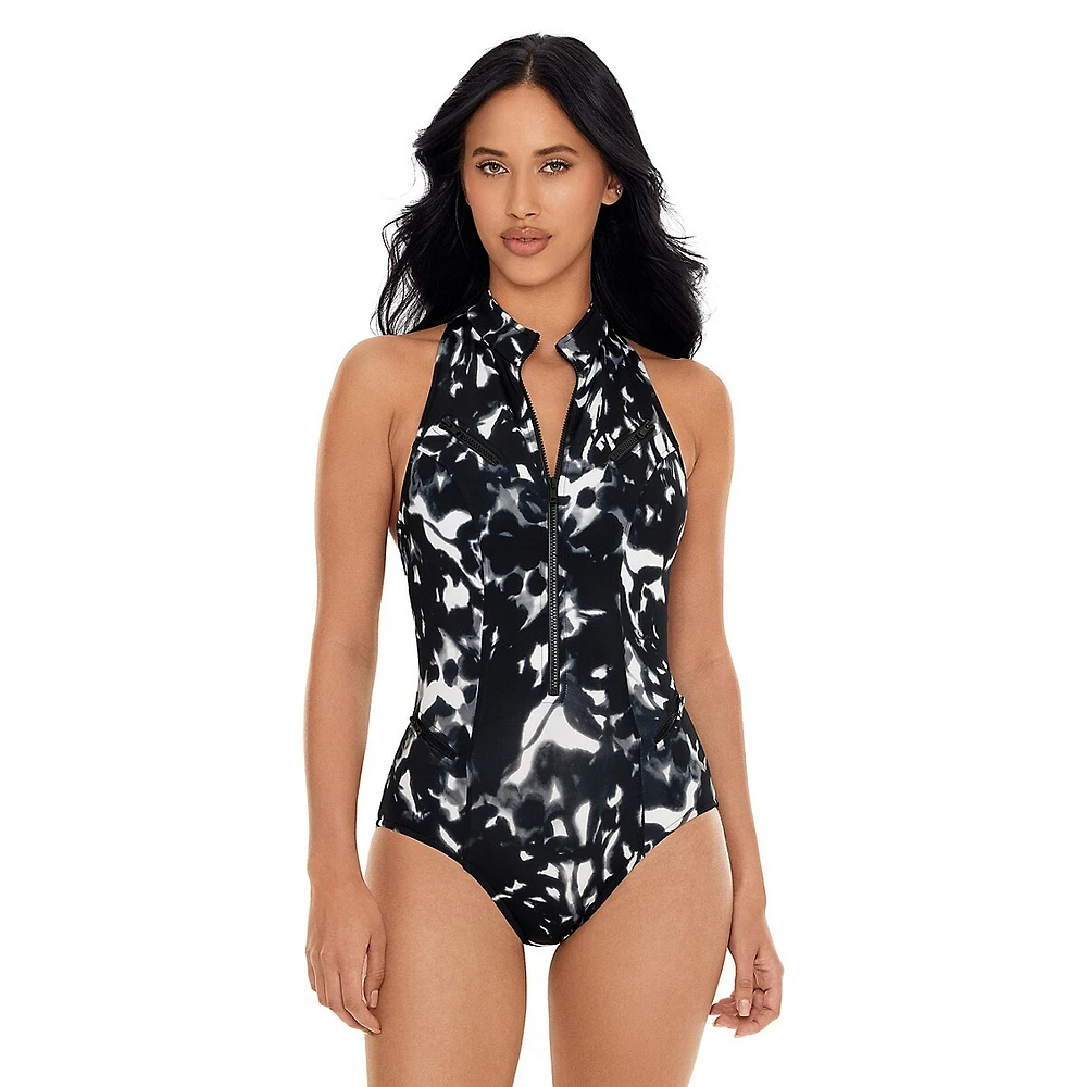 Dream State Coco One-Piece Zip Swimsuit