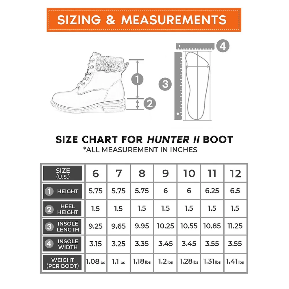 Women's Waterproof Wool Lined Short Winter Boots Hunter II