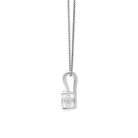 14K White Gold & CT. T.W. Round-Cut Lab-Grown Diamond Solitaire Pendant Necklace