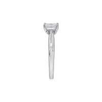 14K White Gold & CT. T.W. Emerald-Cut Lab-Grown Diamond Solitaire Ring