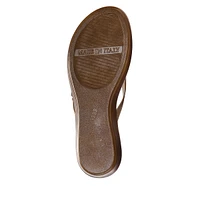 Sandales compensées à entredoigts et motif floral Emina pour femmes