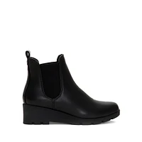 High Roller Waterproof Vegan Leather Platform Chelsea Boots