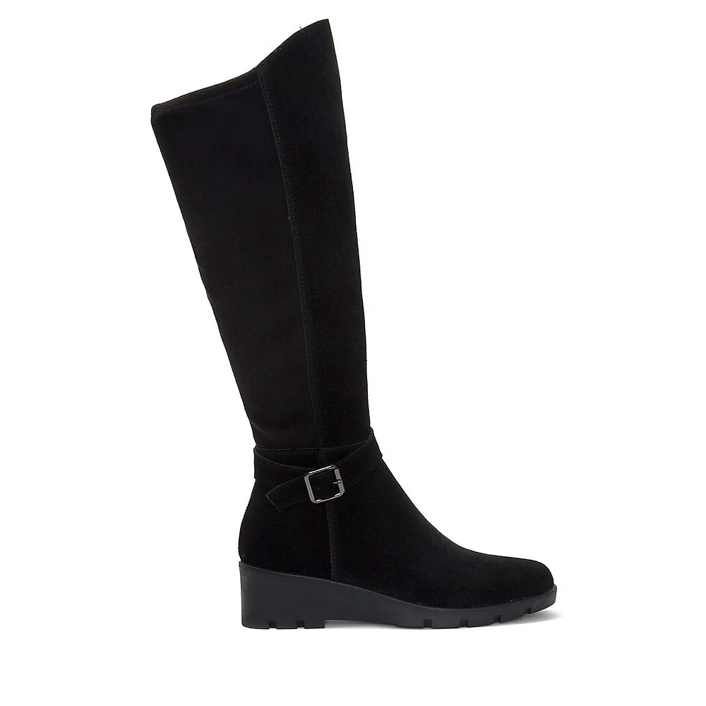 Santa Cruz Waterproof Stretch Suede Over-The-Knee Boots