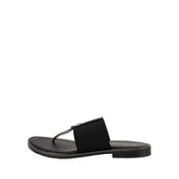 Women's Wide-Band Elastic Toe-Thong Sandals