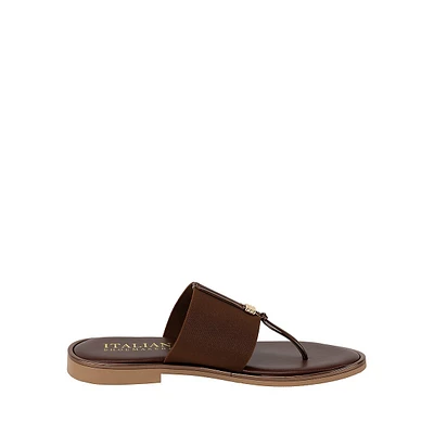 Wide Elastic Band Thong Sandals