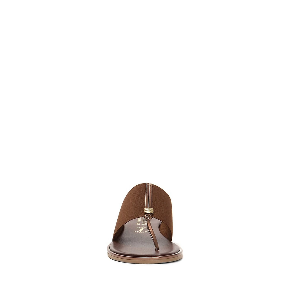 Wide Elastic Band Thong Sandals