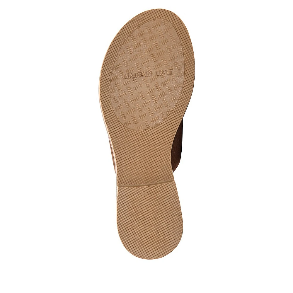 Wide Elastic Band Thong Sandals