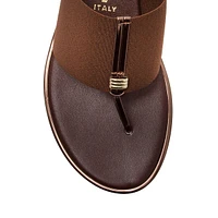Wide Elastic Band Thong Sandals