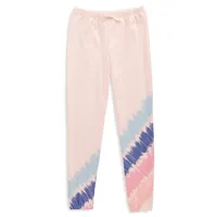 Girl's 2-Piece Tie-Dye Stripe T-Shirt & Joggers Set