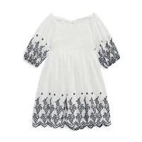 Little Girl's Embroidered Babydoll Dress