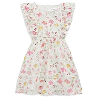 Little Girl's Floral Ruffle Dress