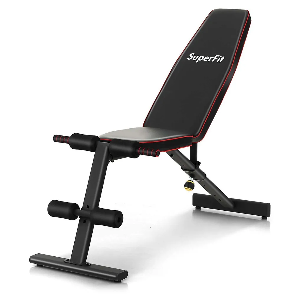 Costway Superfit Adjustable Weight Bench For Full Body Strength