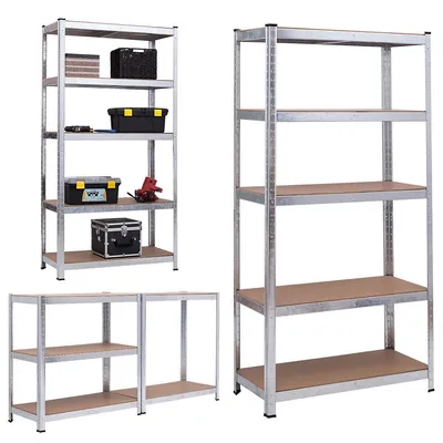 Costway 71" Heavy Duty Storage Shelf Steel Metal Garage Rack 5 Level Adjustable Shelves