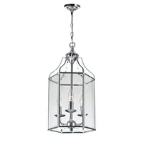 Maury 3 Light Up Chandelier With Chrome Finish