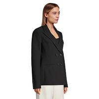 Double-Breasted Basque Blazer