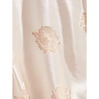 Robe en jacquard de satin à bretelles drapées