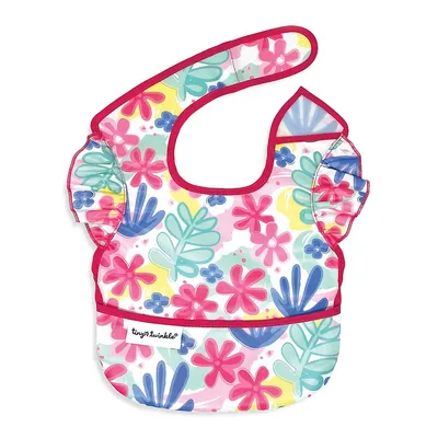 Baby's Mom's Choice Award Summer Floral Mess-Proof Easy Bib