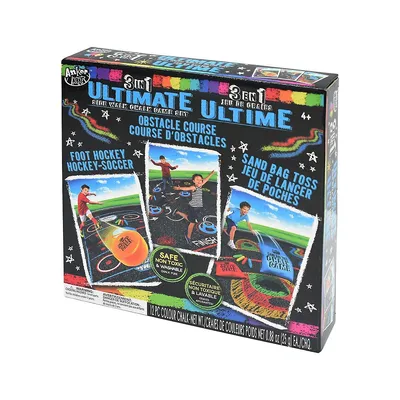3-In-1 Ultimate Side Walk Chalk Game Set