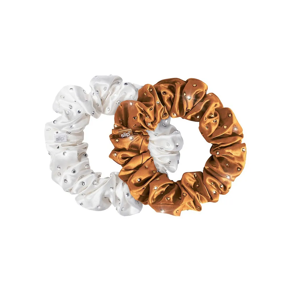 2-Piece Crystal Scrunchie Set