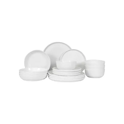 Bone China 16-Piece Coupe Dinnerware Set