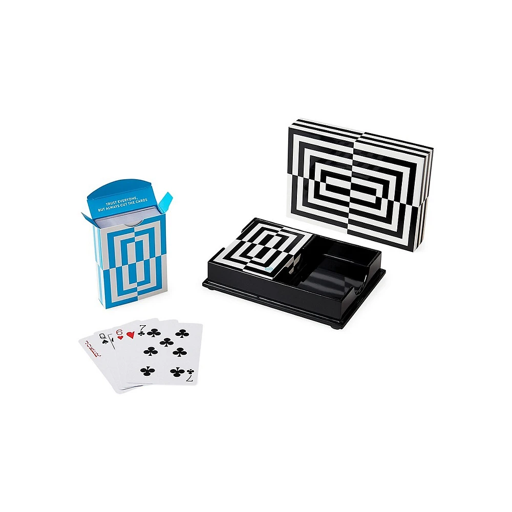 Ensemble de jeu de cartes en Op Art Lacquer