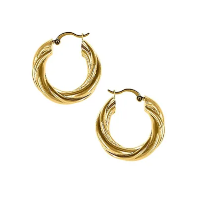 Abma 18K Goldplated Small Hoop Earrings