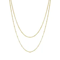 Emina 18K Goldplated 2-Row Chain Necklace