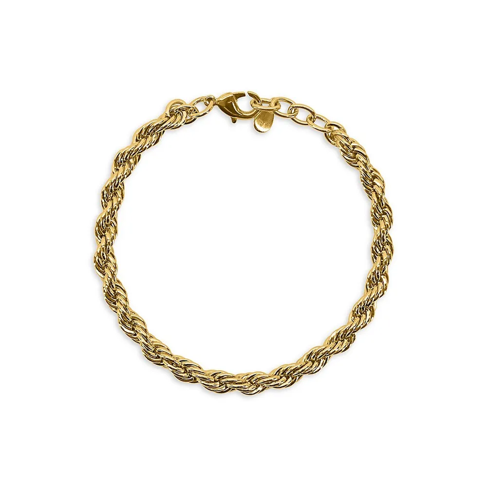 Keylin 18K Goldplated Twisted Chain Bracelet