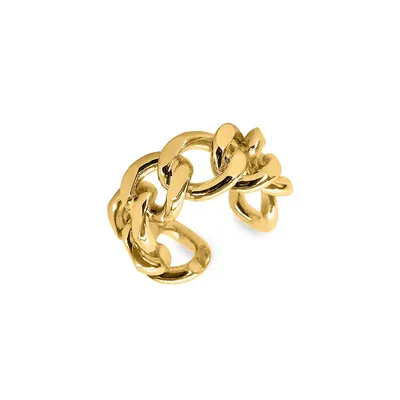 Baba 18K Goldplated Chain Ring