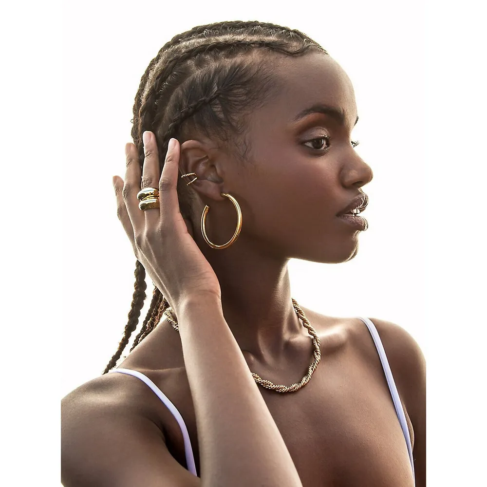 Neumi 18K Goldplated Twisted Ear Cuff