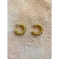 Naija 18K Goldplated Hoop Earrings