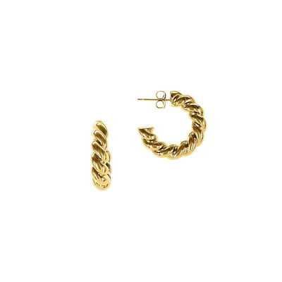 Naija 18K Goldplated Hoop Earrings