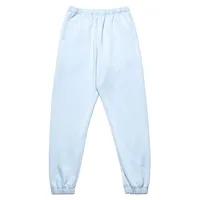 Pantalon de jogging décontracté en molleton coton teint pièce