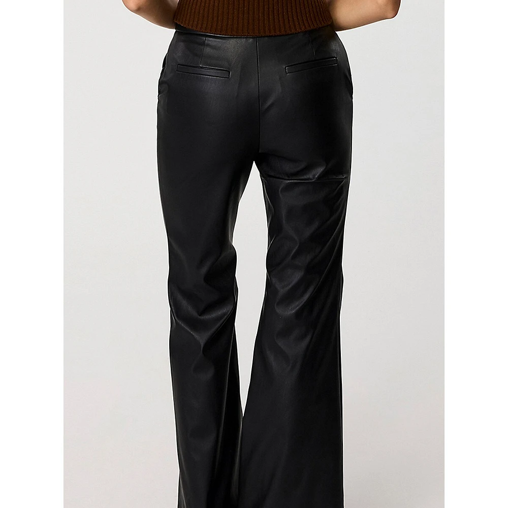 Gaia Vegan Leather Flared Pants