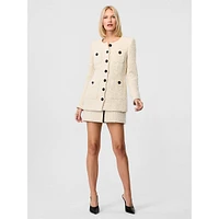 Lea Collarless Boyfriend Tweed Jacket