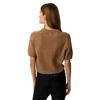 Wool & Cashmere Short-Sleeve Sweater