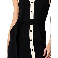 Victoria Tie-Front Sleeveless Midi Dress