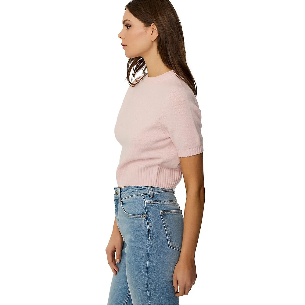 Wool & Cashmere Short-Sleeve Sweater