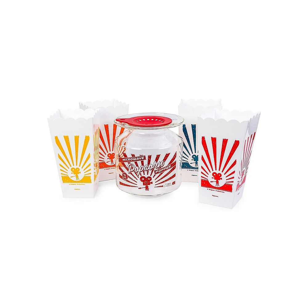 Microwave Popcorn Popper & 4 Boxes