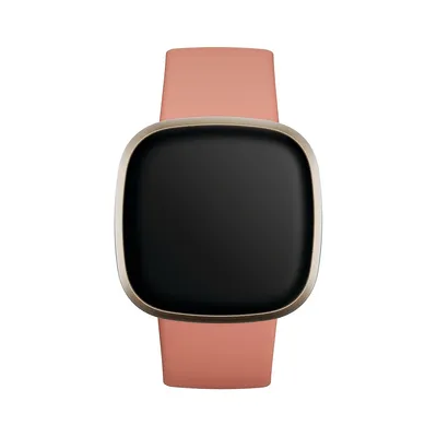 Unisex Versa 3 Aluminum & Silicone Smartwatch FB511GLPKFRCJK - Pink Clay