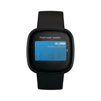 Unisex Versa 3 Aluminum & Silicone Smartwatch FB511BKBKFRCJK - Black