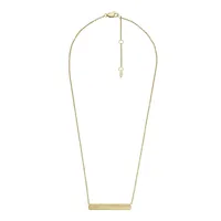 Women's Harlow Linear Texture Gold-tone Stainless Steel Chain Necklace