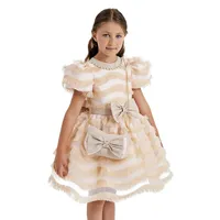 Blush Girls Party Dress With Baguette