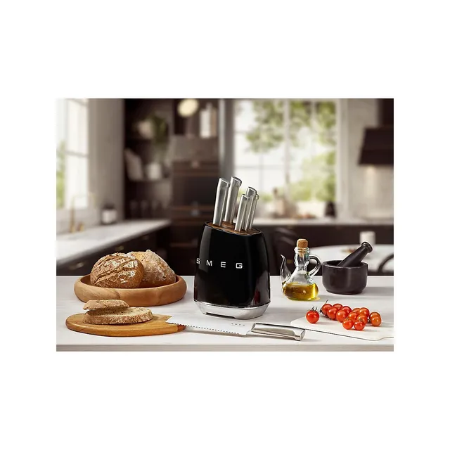 Smeg Knife Block & Knives Set (Set of 7)