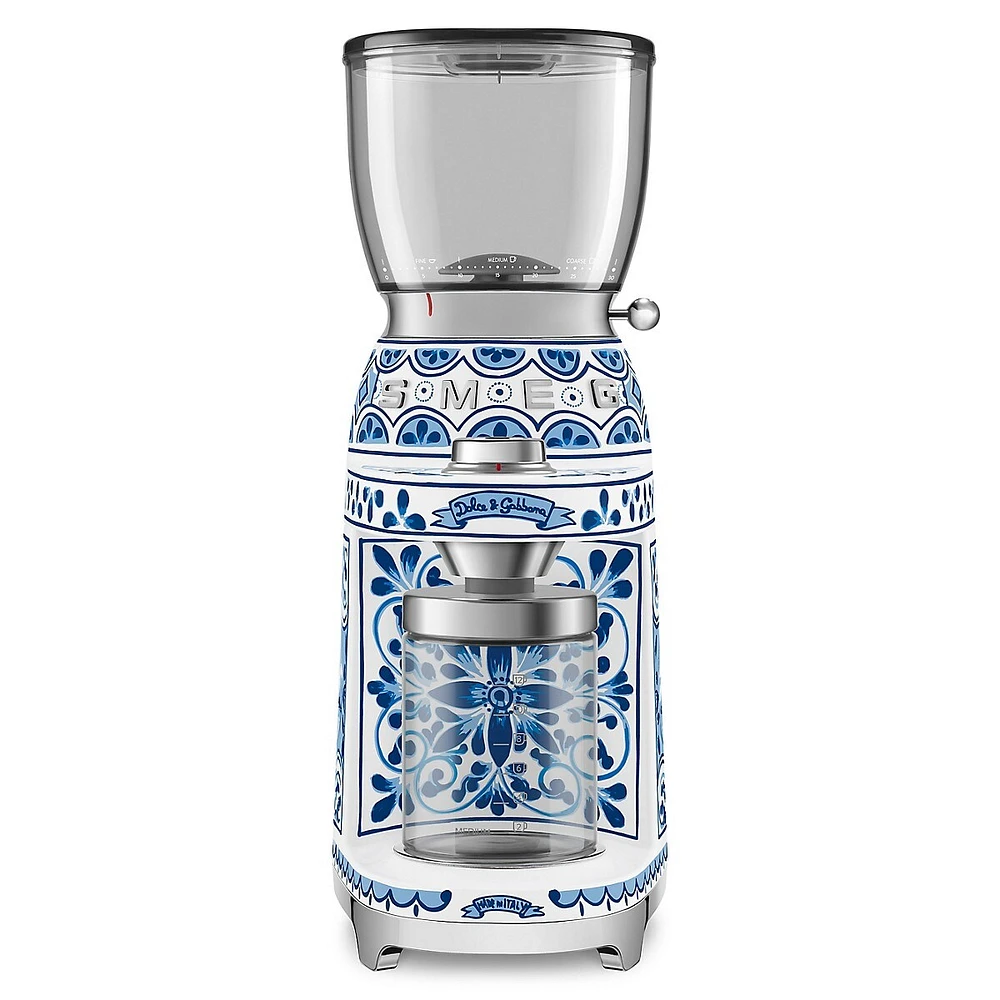 Smeg x Dolce&Gabbana Blu Mediterraneo Coffee Grinder CGF01DGBUS