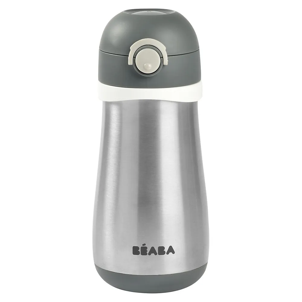 Beaba - Stainless Steel Kids Water Bottle, Sage