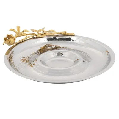 Chip And Dip Server Gold Butterfly Design