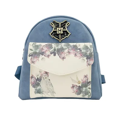 Harry Potter Hedwig Hogwarts Botanical Front Pocket Womens Mini Backpack